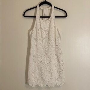 LILLY PULITZER Shelli Eyelet Racerback Mini Dress Women Size 2 Resort White